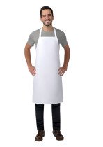 BIB APRON (NO POCKET) WHITE- SMALL