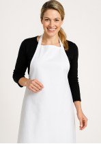 BIB APRON (NO POCKET) WHITE- LARGE