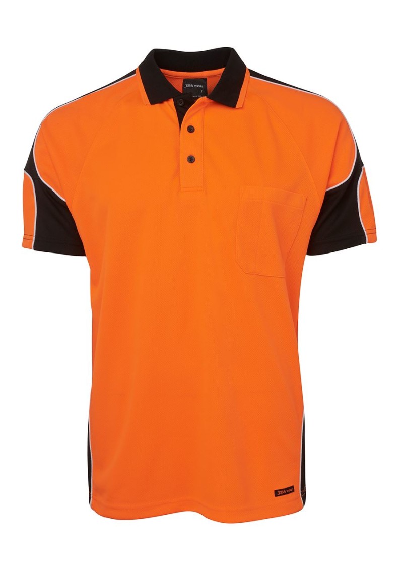 6AP4S - JBs Hi Vis S/Slv Arm Panel Polo