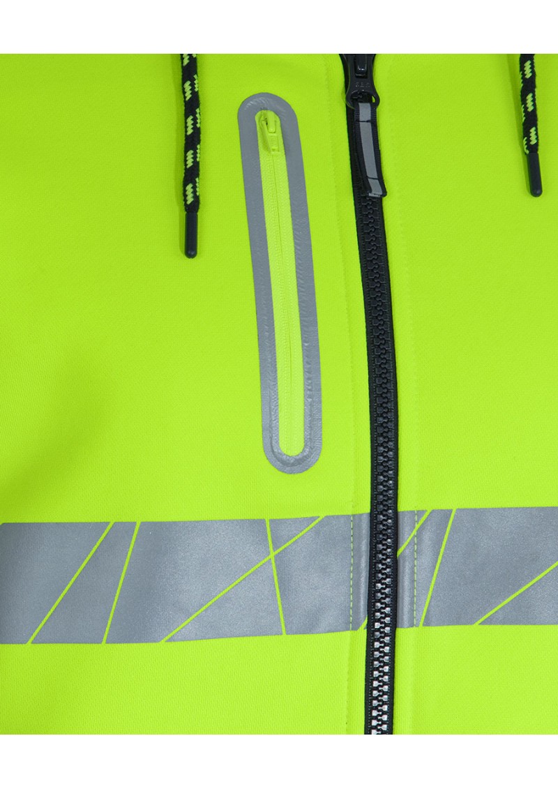 6DPFZ - JBs 450G Hi Vis Full Zip Hoodie with Fragmented Tape