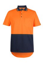 JB's Hi Vis S/S Drop Tail Polo
