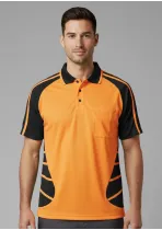 HI VIS  S/S SPIDER POLO