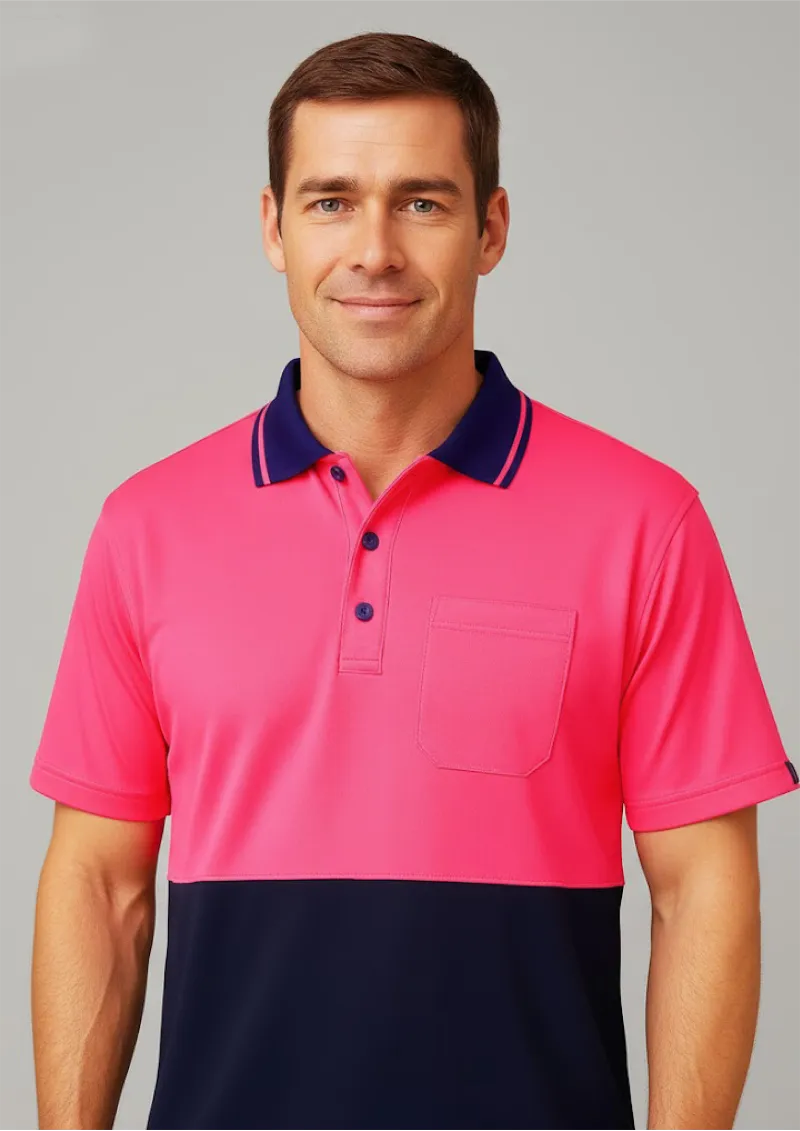 ADULTS HI VIS NON CUFF TRADITIONAL POLO