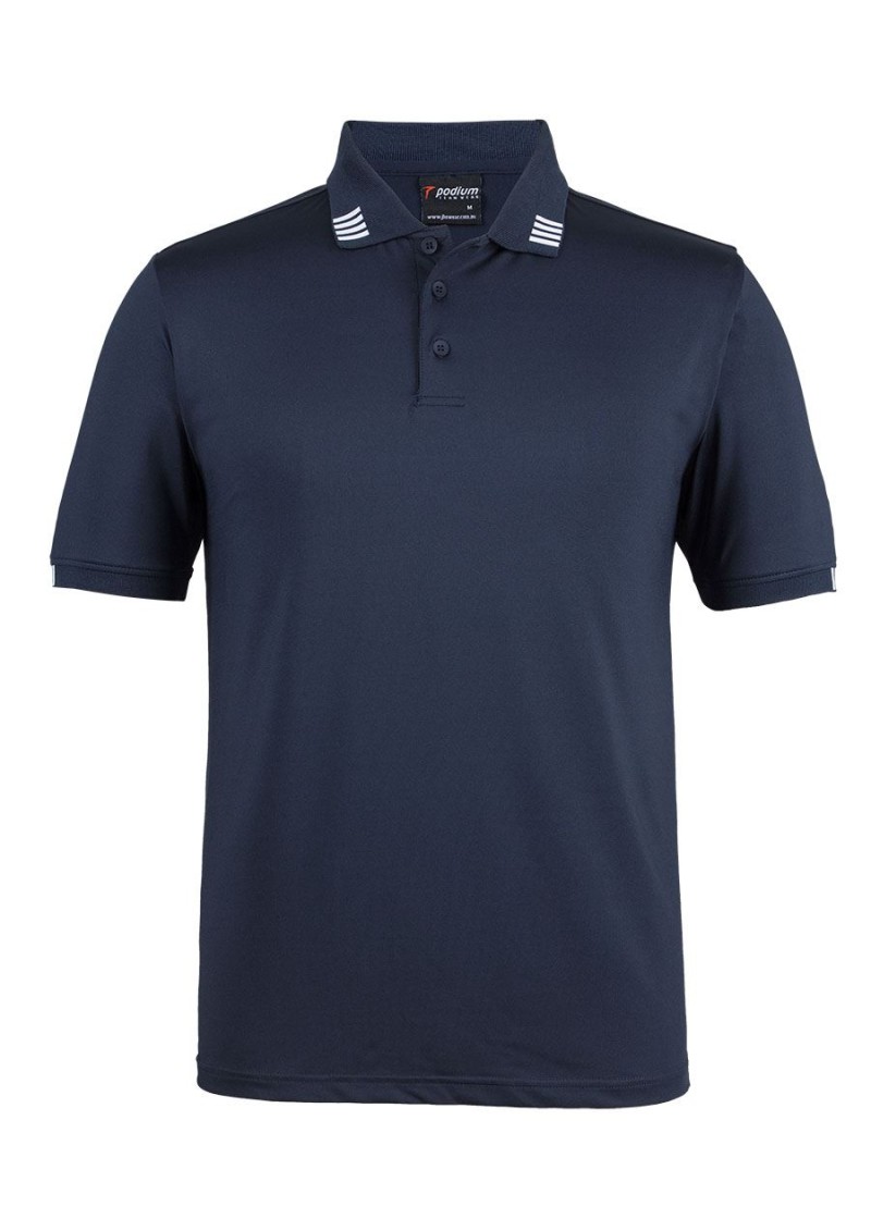 7S4P - JBs Podium 4 Stripe S/Slv Stretch Polo