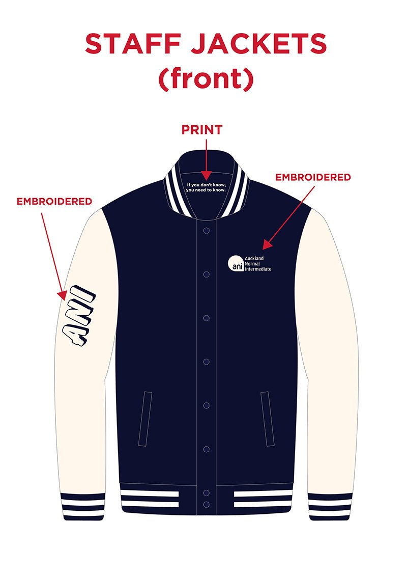 Auckland Normal Intermediate Staff Leavers’ Letterman Jacket