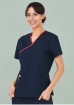 H10722 - Ladies Crossover Contrast Scrubs Top H10722 - Ladies Crossover Contrast Scrubs Top