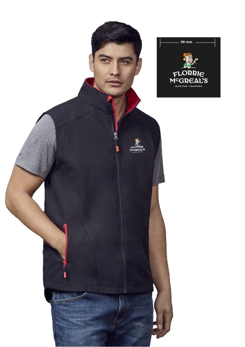 J404M - Men's Geneva Soft Shell Vest with Custom Logo