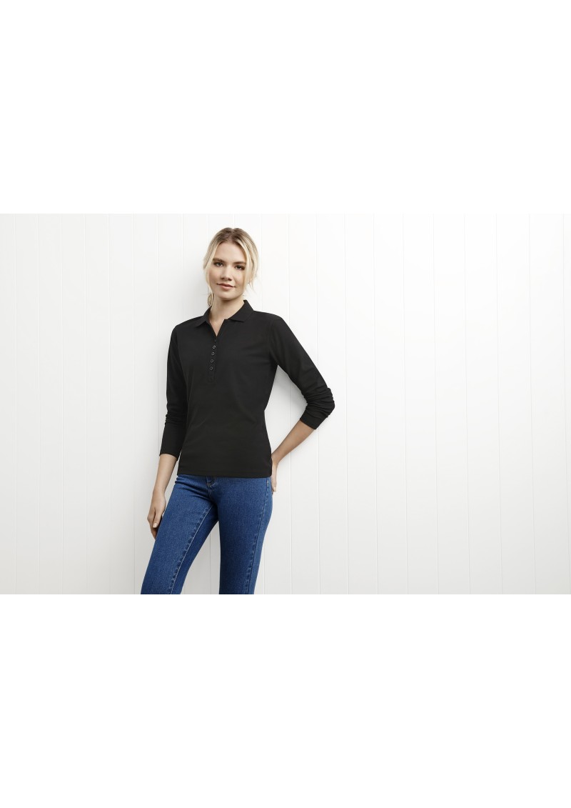 P400LL - Crew Ladies Fashionable Long Sleeve Polo