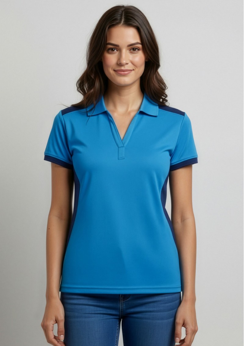 P705LS - Ladies Rival Bold-Contrast Breathable Micro-Dry Polo