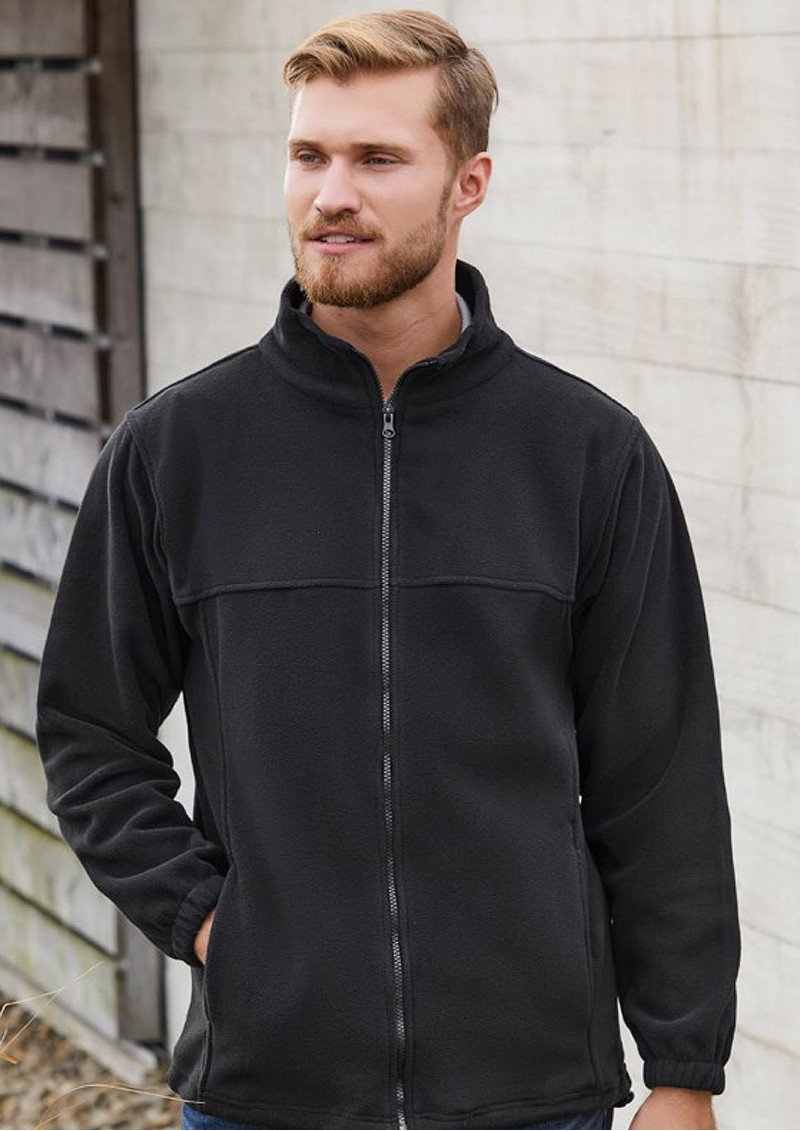 PF630 - Mens Plain Micro Fleece Zip-Up Jacket