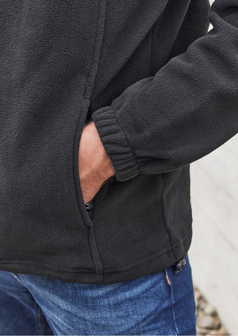 PF630 - Mens Plain Micro Fleece Zip-Up Jacket