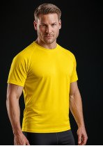 Spiro - Adult Impact daffodil Aircool T-Shirt Spiro - Adult Impact daffodil Aircool T-Shirt