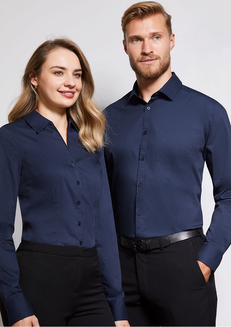 S770ML - Mens Monaco French Style Cotton Long Sleeves Shirt