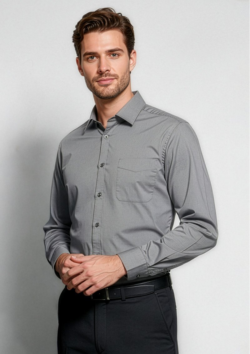 S770ML - Mens Monaco French Style Cotton Long Sleeves Shirt