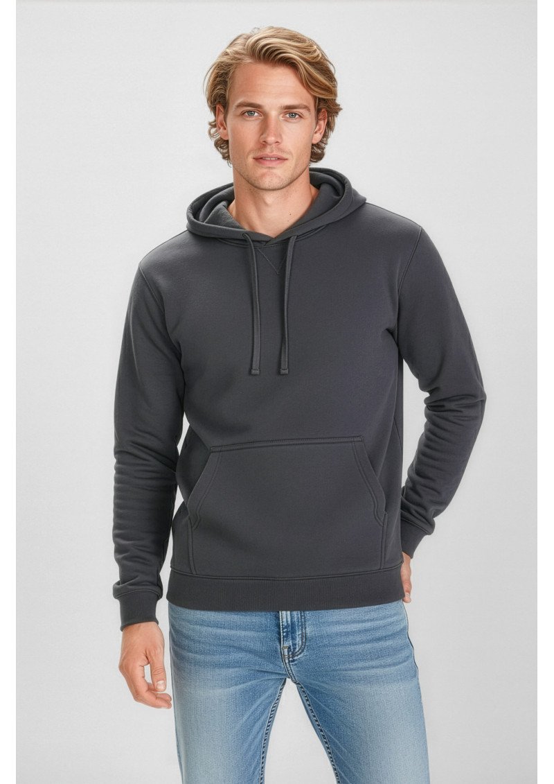 SW760M - Mens Crew Pull-Over Hoodie - 320 GSM