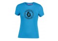 Ladies Aqua Cotton Tee with Circular Graphic