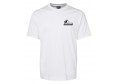 Mens White Cotton Tee with Urban Sketchers Logo Left Chest