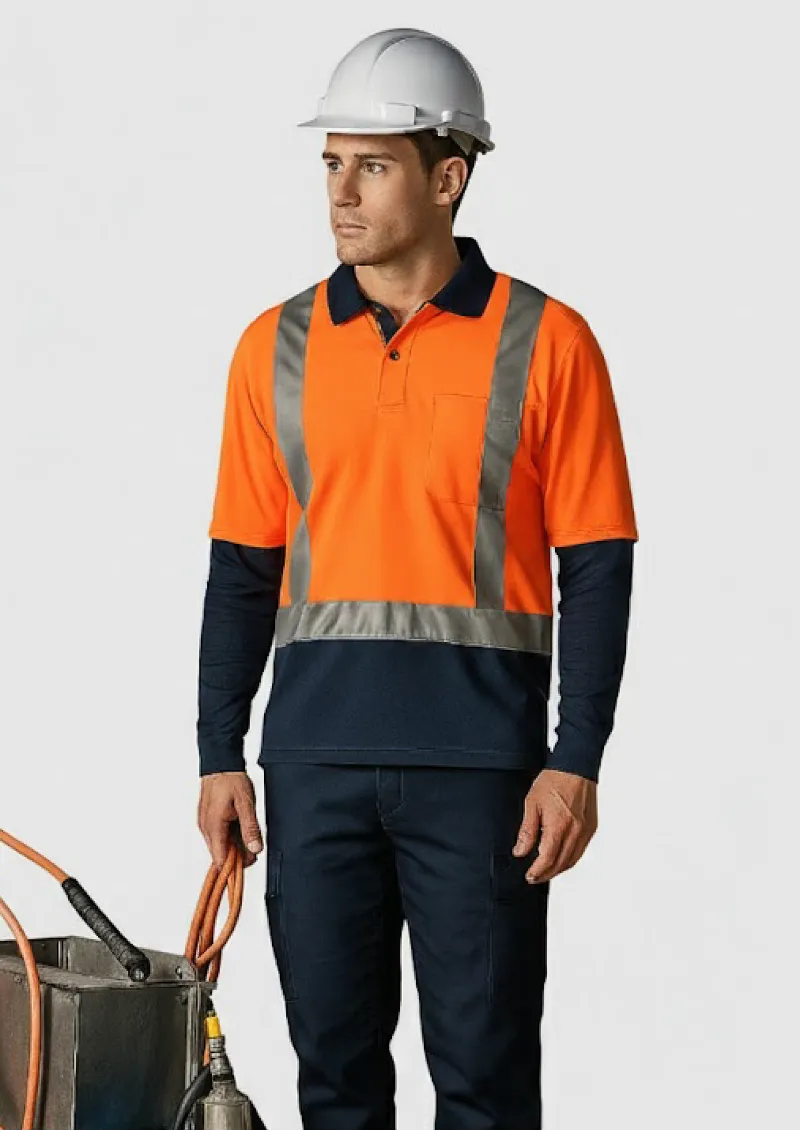 ZH233 - SYZMIK Hi Vis Spliced Short Sleeve Taped Polo