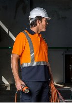 ZH234 - Hi Vis Spliced Long Sleeve Taped Polos