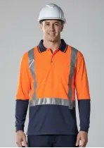 ZH234 - Hi Vis Spliced Long Sleeve Taped Polos