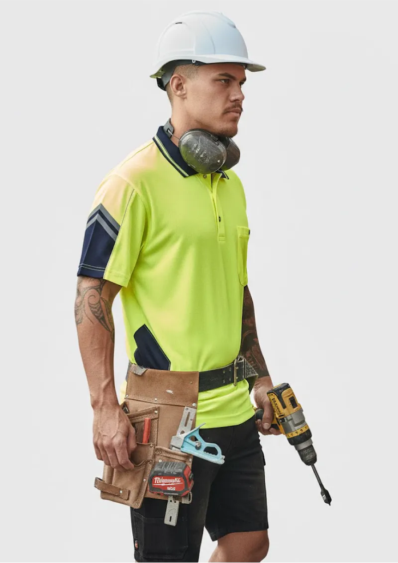 ZH237 - Mens Hi Vis Short Sleeve Squad Polo Shirt