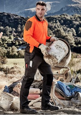 ZH310 - Men's Hi Vis Flux Quick Dry Long Sleeve Polo