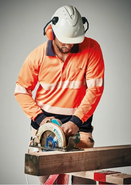 ZH530 - Hi Vis Segmented Taped Long Sleeve Polo Shirt