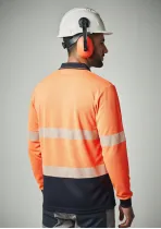 ZH530 - Hi Vis Segmented Taped Long Sleeve Polo Shirt