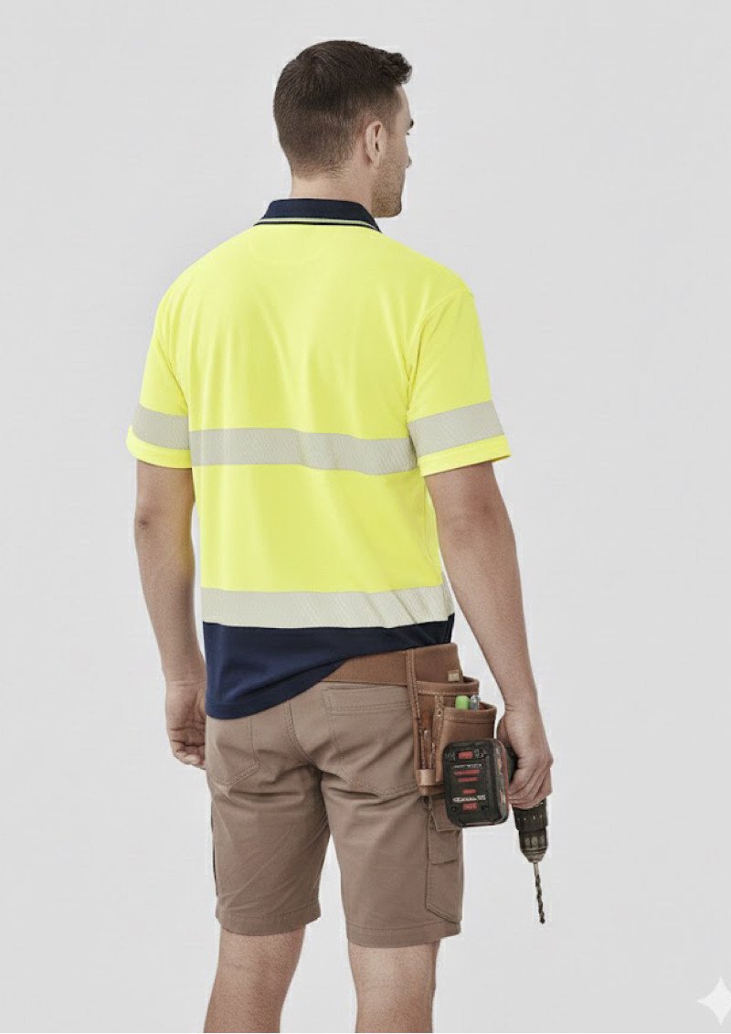 Hi Vis Segmented Tape Short Sleeve Polo