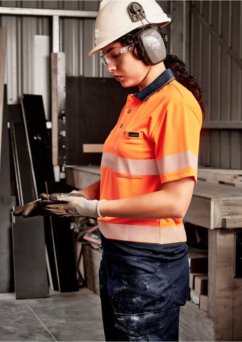 Hi Vis Segmented Tape Short Sleeve Polo