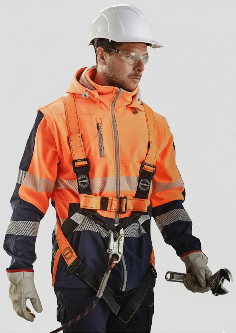 ZJ453 - Unisex 2 in 1 Stretch Softshell Segmented Taped Jacket