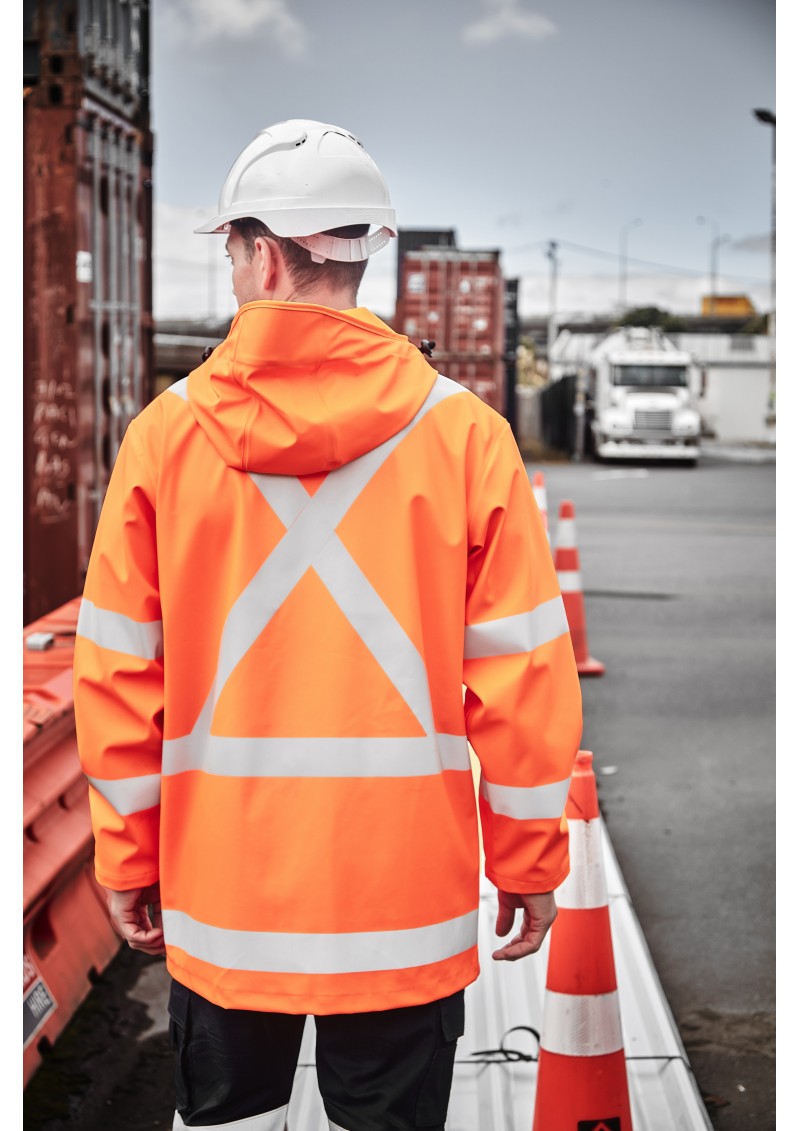ZJ620 - Mens Hi Vis X Back Heavy Duty Waterproof Jacket