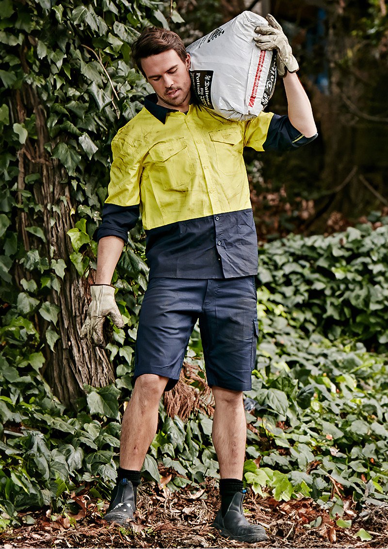 ZS505 - Mens Rugged Cooling Vented 100% Cotton Short