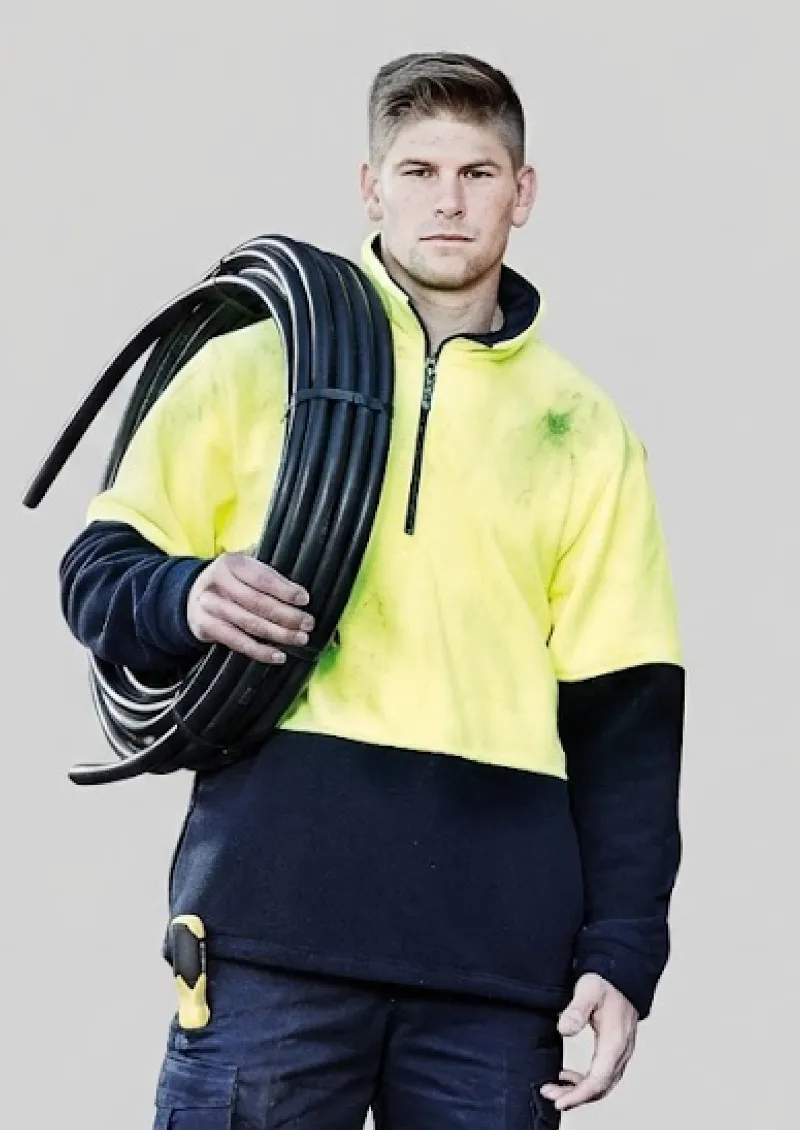 ZT460 - Hi Vis SYZMIK  Half Zip Polar Fleece Jumper