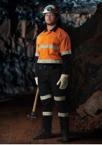 ZW123 - Mens Hi Vis SYZMIK Spliced Industrial Taped Shirt