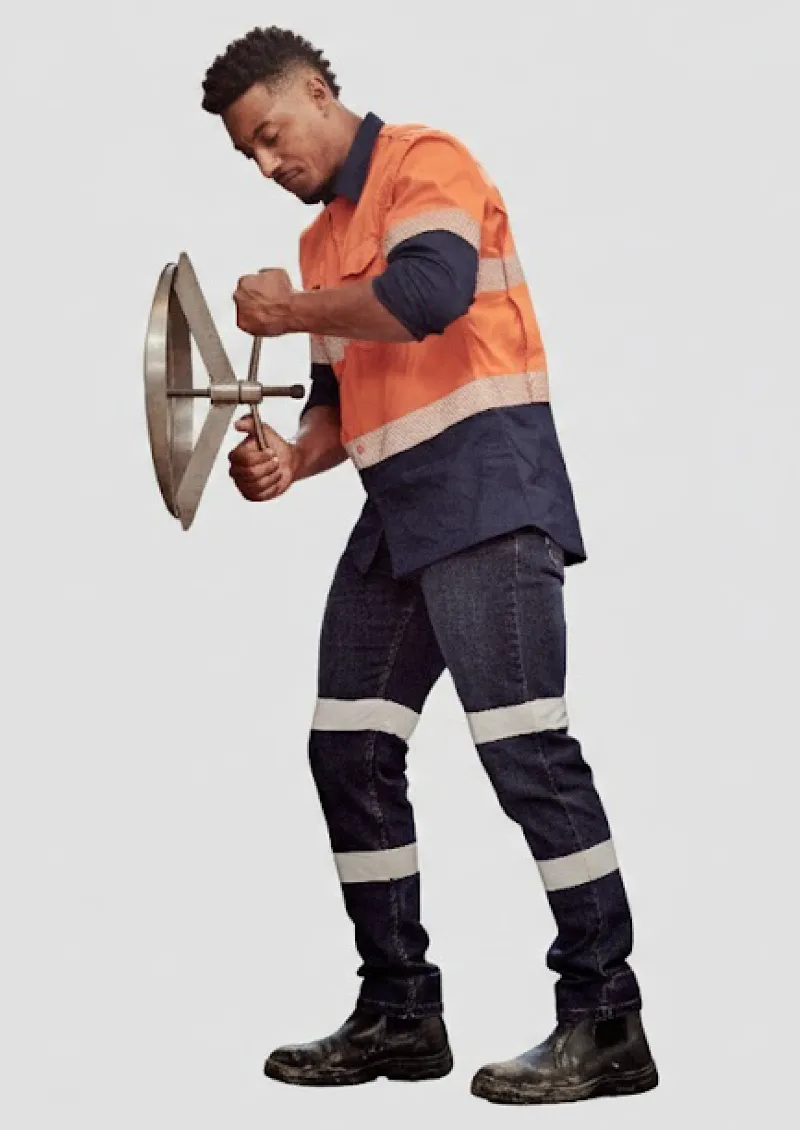 ZW229-Mens Rugged Cooling Hi Vis Segmented Tape L/S Shirt