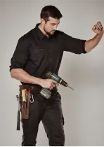 ZW400 - Mens 100% Cotton Rugged Cooling Long Sleeve Work Shirt