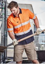 ZW835 - SYZMIK Mens Rugged Cooling Taped Hi Vis Short Sleeve Shirt ZW835 - SYZMIK Mens Rugged Cooling Taped Hi Vis Short Sleeve Shirt
