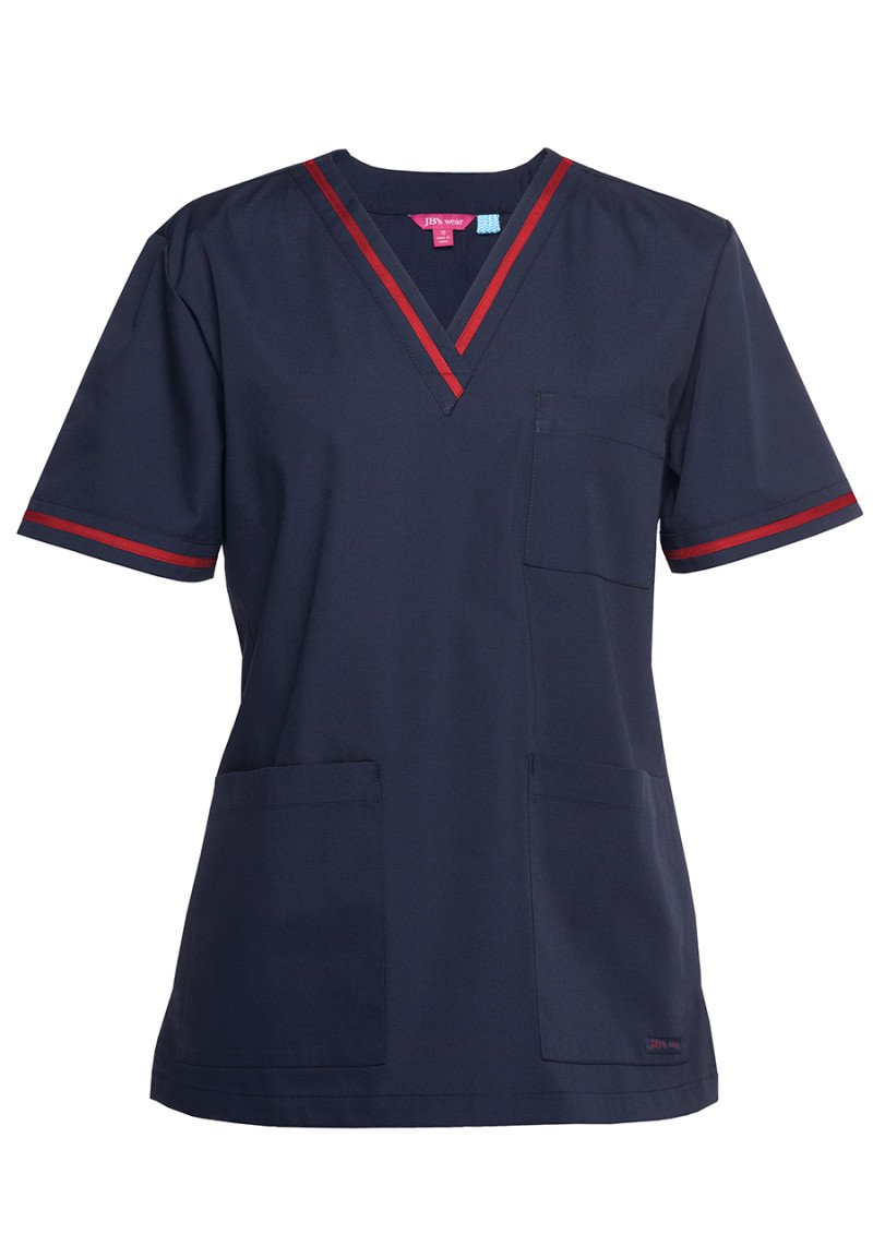 LADIES CONTRAST SCRUBS TOPS