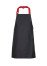 APRON WITH COLOUR STRAPS BLACK/RED- SMALL
