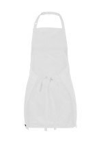 BIB APRON (NO POCKET) WHITE- SMALL