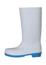 JB's Men's Steel Toe Cap and Steel Plat Gumboot-White/Yellow